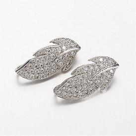 Латунный микропаве из циркония, подвеска навесная навесная, с петлей, лист