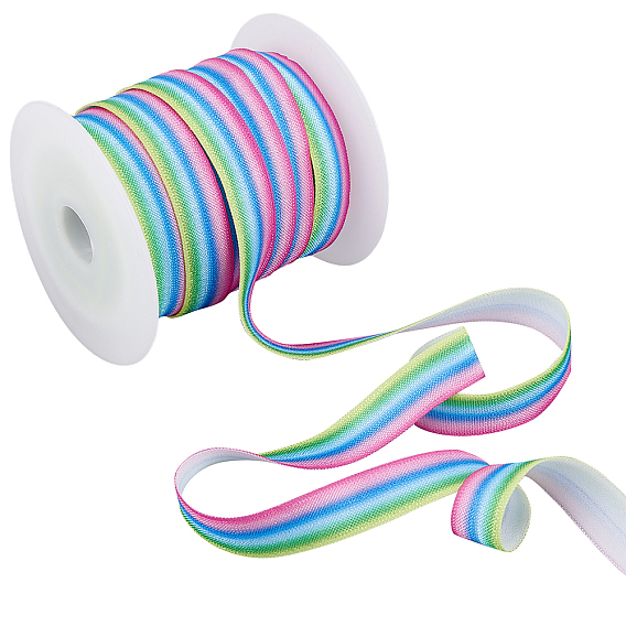Polyester Elastic Cord/Band, Single Face, Webbing Garment Sewing Accessories, Flat