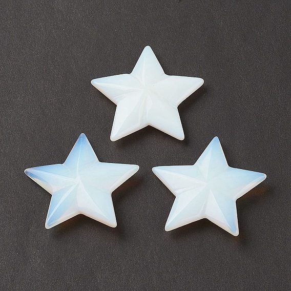 Perles opalite, pas de trous / non percés, étoiles