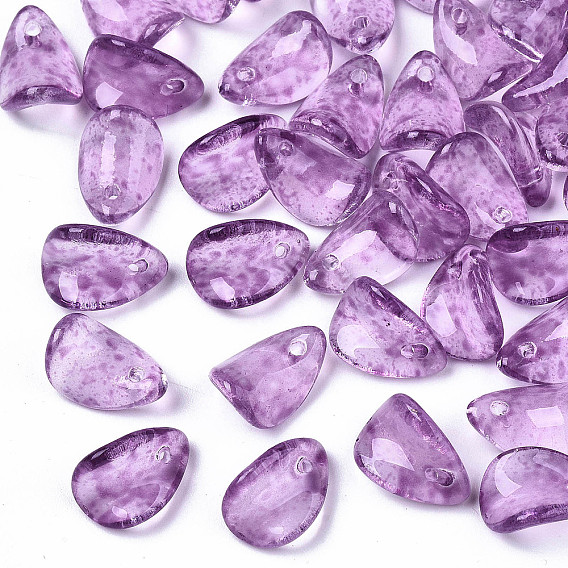 Прозрачные брызги окрашенные стеклянные подвески, Petaline