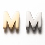304 Stainless Steel Slide Charms, Letter. M