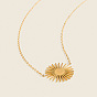 304 Stainless Steel Sun Pendant Necklaces for Women