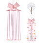 Полиэстер, бантик, деревянная заколка для волос, держатель для подвешивания, органайзер для хранения.