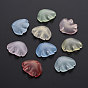 Transparent Baking Paint Glass Pendants, Shell