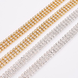 Galvanisieren Messing Strass Strassketten, Strass Tasse Ketten, mit Spule