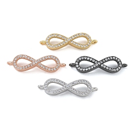 Покрытие стойки латунь микро-паве прозрачный кубический цирконий подвески-коннекторы бесконечности, без кадмия и без свинца