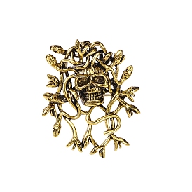 Alloy Brooch for Backpack Clothes, Skull