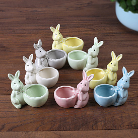 Creative succulent flower pot home gardening bunny thumb flower pot ceramic pot