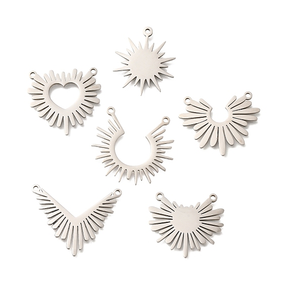 Антикоррозийные 201 подвески из нержавеющей стали, Шарм солнце и сердце