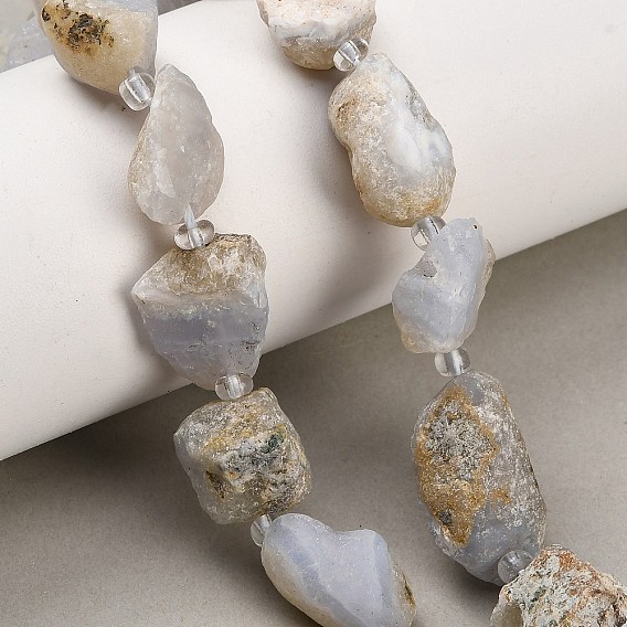Natural Blue Lace Agate Bead Strands
