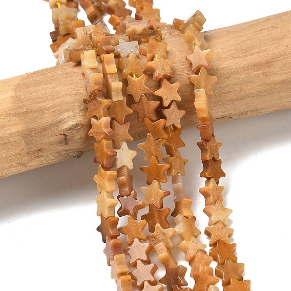 Природный Топаз нефрита бисер нитей, звезда