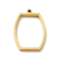 Ion Plating(IP) 304 Stainless Steel Open Back Bezel Pendants, For DIY UV Resin, Epoxy Resin, Pressed Flower Jewelry, Drum