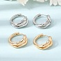 Brass Hoop Earrings for Women, Round