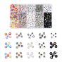DIY-Schmuck machen Kits, einschließlich 750Stk. 15 Stil flach rund transparent & opak & leuchtende Acrylperlen