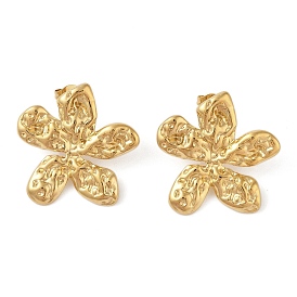 304 Stainless Steel Stud Earrings for Women, Flower