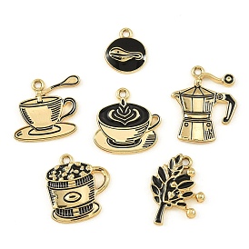 Подвески из сплава кофе с эмалью, золотые