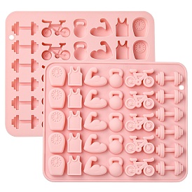 Moldes de silicona con temática de gimnasio