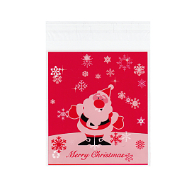 Rectangle OPP Cellophane Bags for Christmas, 13.9x9.9cm, Unilateral thickness: 0.035mm, about 95~100pcs/bag