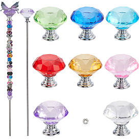 Наборы для самостоятельного изготовления садовых колышков, включая 304 винты и гайки из нержавеющей стали, Ручки для шкафов из стекла и алюминиевого сплава