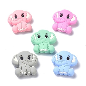 Silicone Focal Beads, Elephant