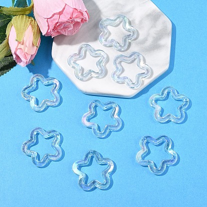 20 шт прозрачные акриловые подвески, звезды прелести