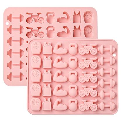 Moldes de silicona con temática de gimnasio