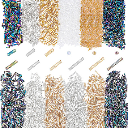 12 стильный стеклянный бисер, круглый и витой стеклярус