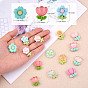 28Pcs 14 Styles Opaque & Translucent Floral Resin Cabochons, Kawaii Resin Cabochons for DIY Jewelry Making Scrapbooking Phone Case Decor Hair Accessories Making Hair Clip