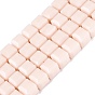 Opaque Glass Beads Strands, Cube, Faceted