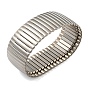 304 bracelet chaîne à maillons en acier inoxydable, bracelet large extensible