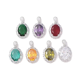 Стойка металлическая латунная микропрофилированная кубическая циркония подвески, долговечный, овальные