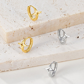 S925 Silver Lightning Hoop Earrings for Daily Wear Minimalist Stylish Jewelry