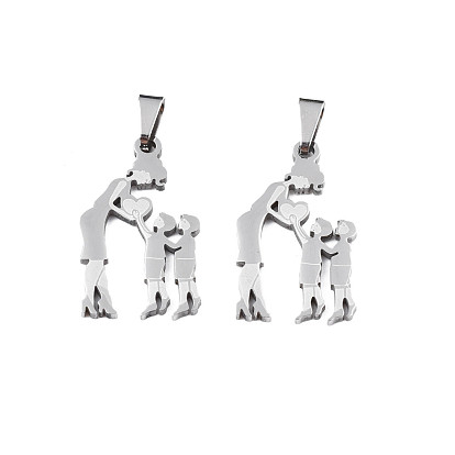 201 Stainless Steel Pendants, Laser Cut, Human