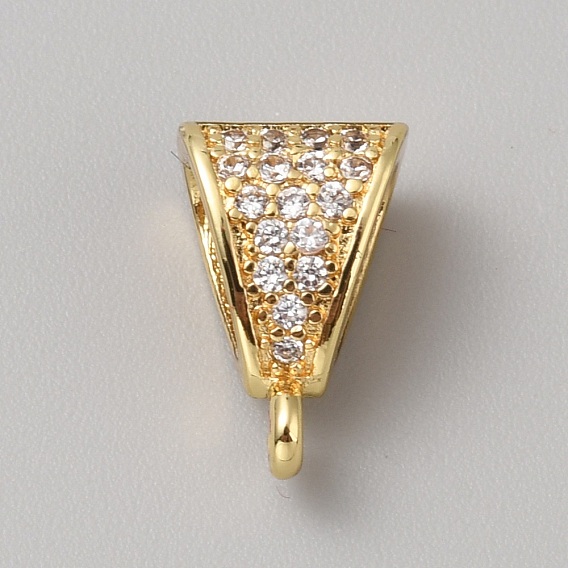 Латунные поручни из кубического циркония с микропаве, треугольные