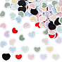 54Pcs 6 Bags Computerized Embroidery Polyester Iron on Sew on Patches, Appliques, Palm, Heart