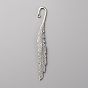 Alloy Bookmark Findings, with Hole, Feather