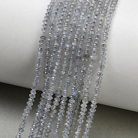Chapelets de perles labradorite naturelle , facette, rondelle