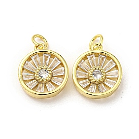 Brass with Cubic Zirconia Pendants, Round