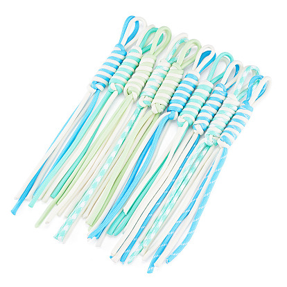 10pcs 5 couleurs décorations suspendues en polyester, pour sac, ornements pour téléphone portable