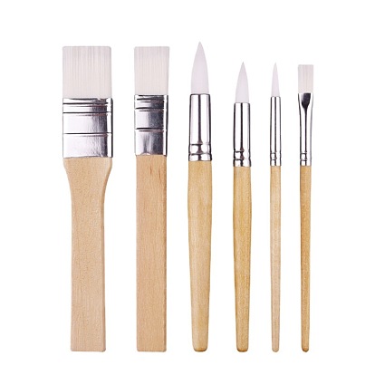 Painting Brush Set, Nylon Brush Head with Wooden Handle and Aluminium Tube, for Watercolor Painting Artist Professional Painting