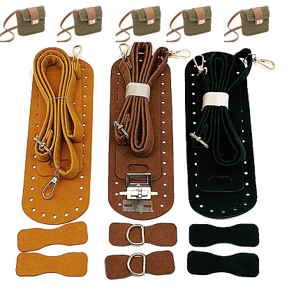 DIY Blank Oval Imitation Leather Multi-Use Crossbody/Shoulder Bag Making Finding Kitt