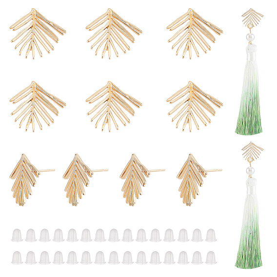 10 шт. латунные серьги-гвоздики, с вертикальными петлями, с 30 пластиковыми ушными гайками