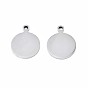 201 Stainless Steel Pendants, Flat Round