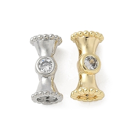 Латунные микро проложить кубического циркония бусы, без кадмия, без никеля и без свинца, колонка