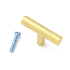 Zinc Alloy T Bar Cabinet Door Knobs, Kitchen Drawer Pulls Cabinet Handles, with Iron Screws