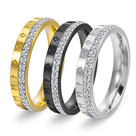 304 из нержавеющей стали микро проложить кубических палец кольца циркония, руна