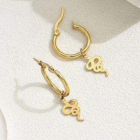 Delicate Snake Hoop Earrings, with Sweet Hollow Design for Daily Wear