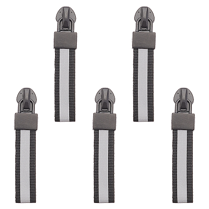 36Pcs Alloy Replacement Zipper Sliders, for Luggage Suitcase Backpack Jacket Bags Coat, with Reflective Stripe