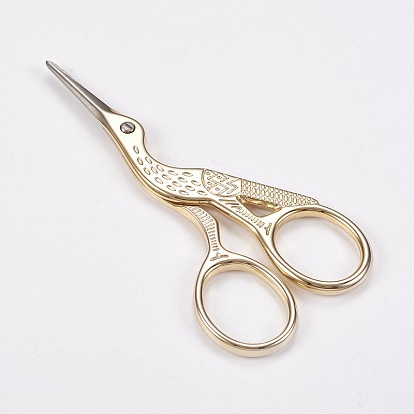 Stainless Steel Scissors, Embroidery Scissors, Sewing scissors, Red Crowned Crane