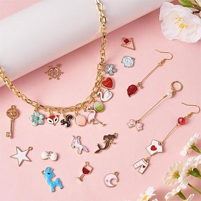 Rose Gold Charms for Bracelets, Bling Charms, Mixed Charms Bulk , Wholesale  Charms, Bangle Charms, Rhinestone Charms 